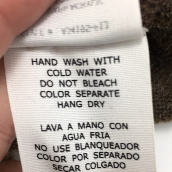 A'reve Brown Gray Striped Knit Sweater Top Womens Large Acrylic Cowl Neck - Picture 9 of 12